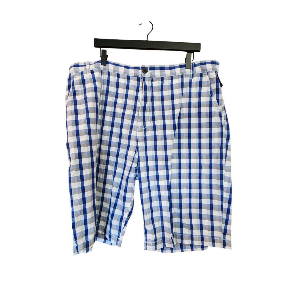Ecko Unltd Blue & White Plaid Shorts Mens size 40